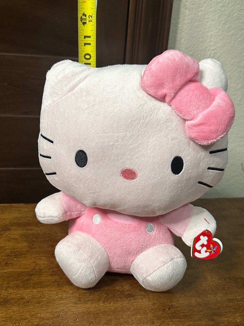 Ty Hello Kitty Plush in Pink and Light Pink with Bow